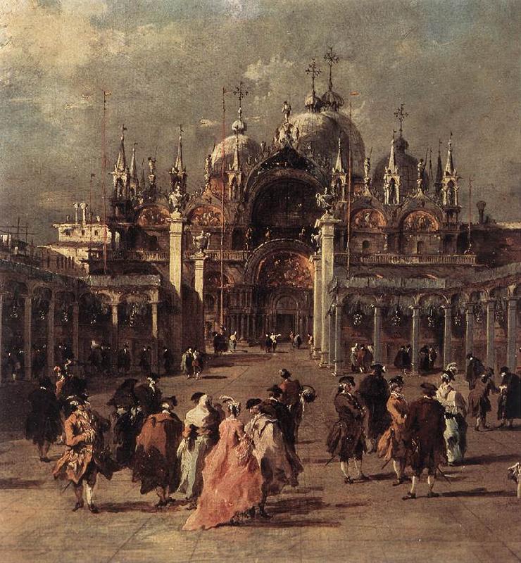 GUARDI, Francesco Piazza di San Marco (detail) dh Germany oil painting art